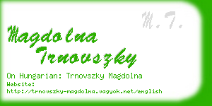 magdolna trnovszky business card